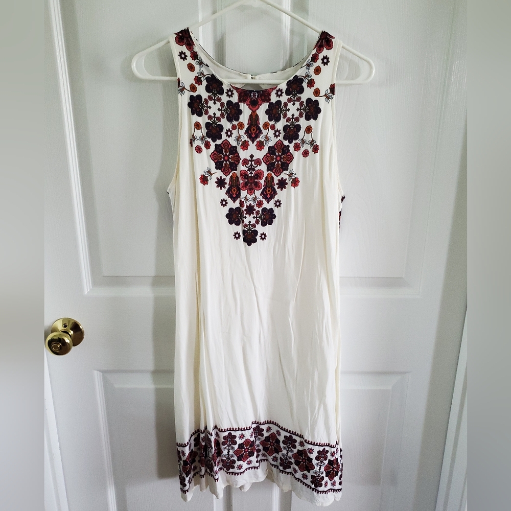 Xhilaration White Midi Sundress Halter Neckline. #SW
